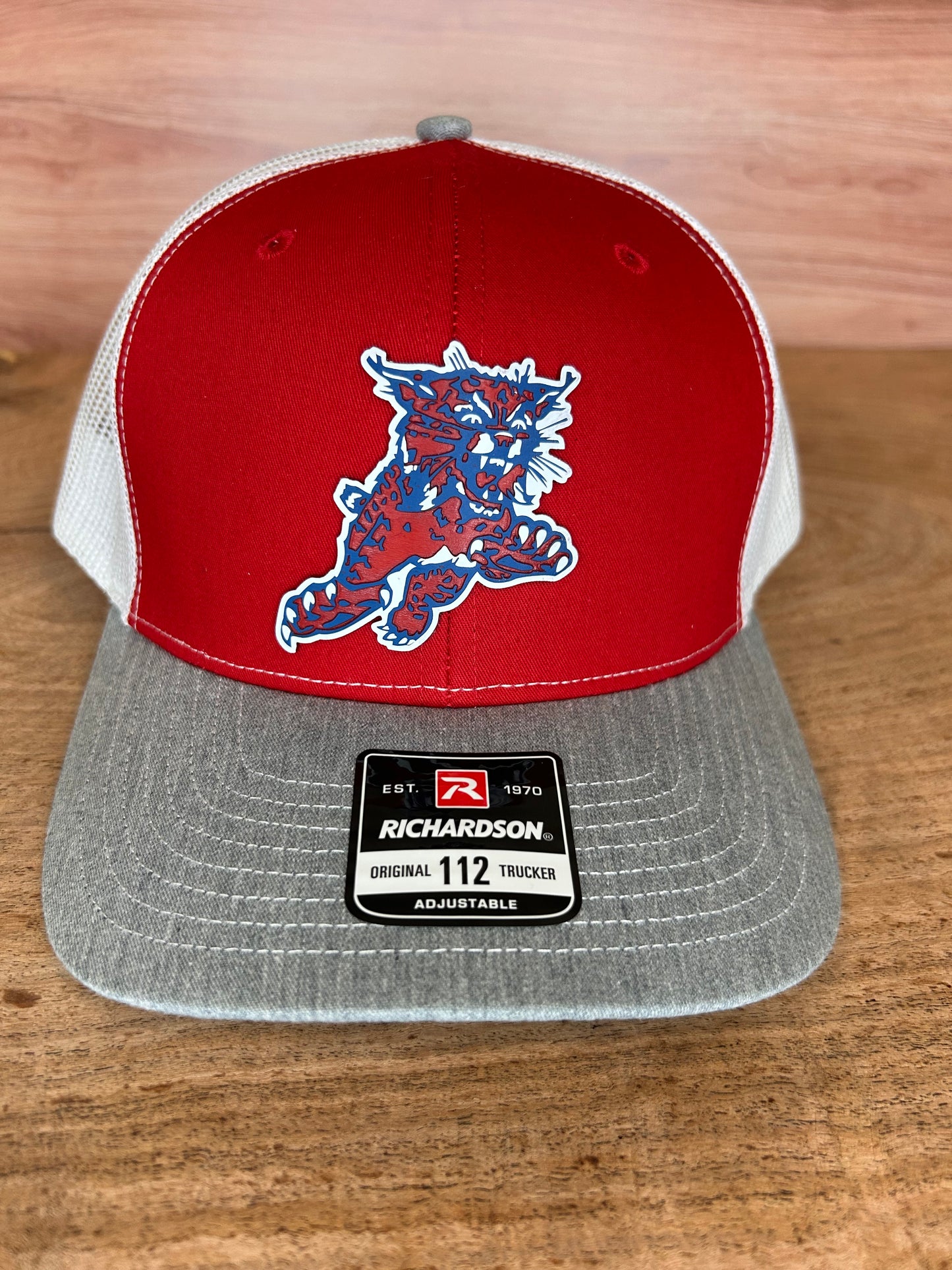 Edinburg Leaping Bobcat in Tri-Color Acrylic Patch